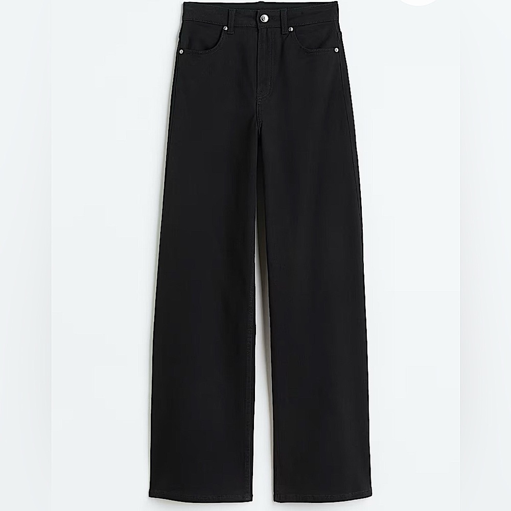 Wide Leg Twill Pants